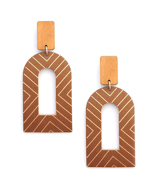 Leather Post Earring