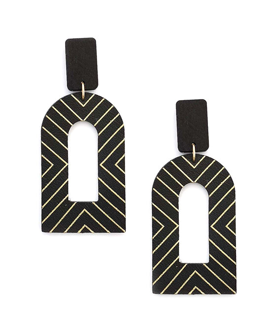 Leather Post Earring