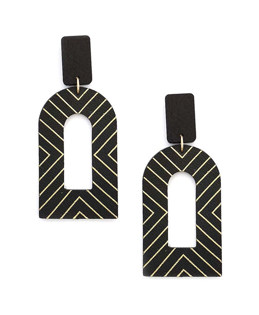 Leather Post Earring