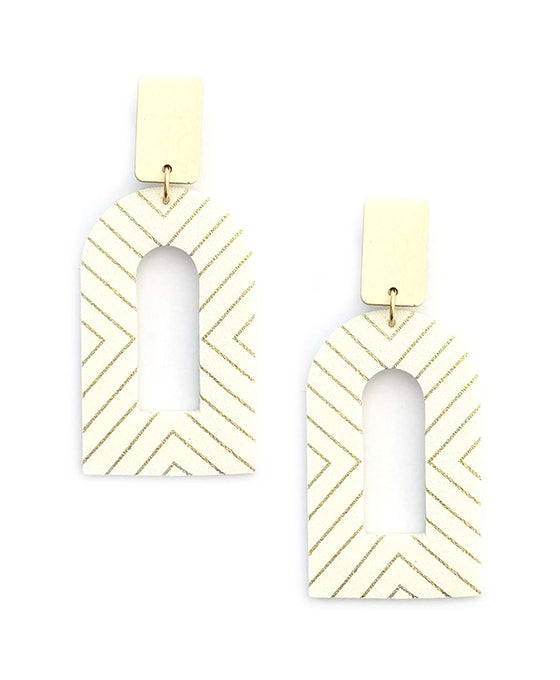 Leather Post Earring