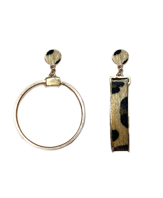 Animal Print Round Post Earring