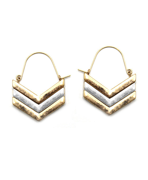 V Shape Metal Earring