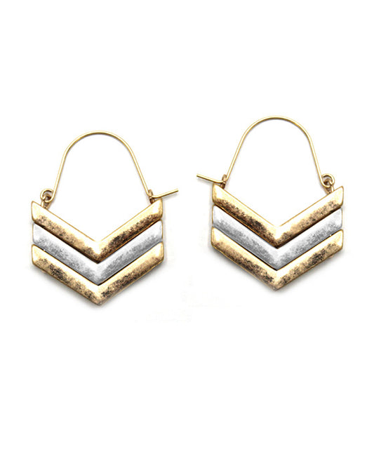 V Shape Metal Earring