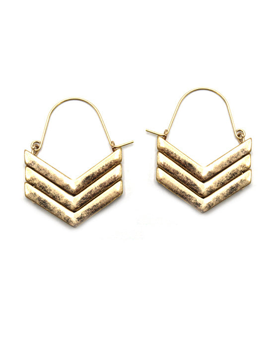 V Shape Metal Earring