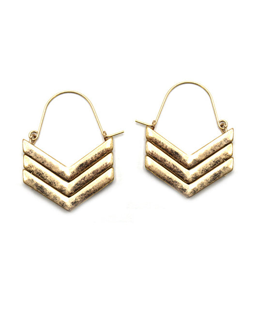 V Shape Metal Earring