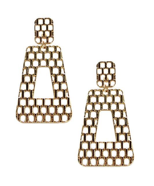 Squared Metal Post Earring