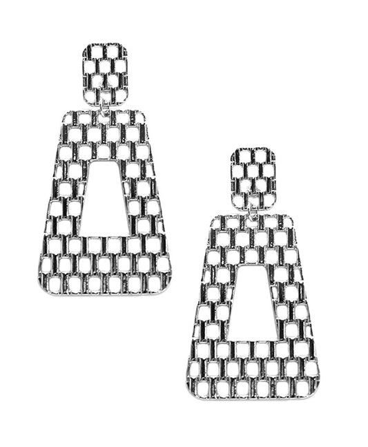 Squared Metal Post Earring