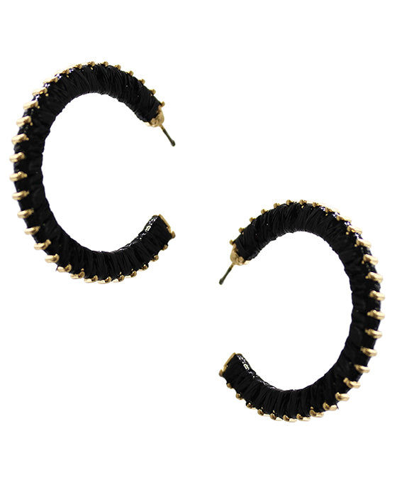 Wrapped Metal Hoop Earring