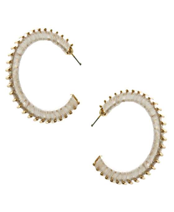 Wrapped Metal Hoop Earring