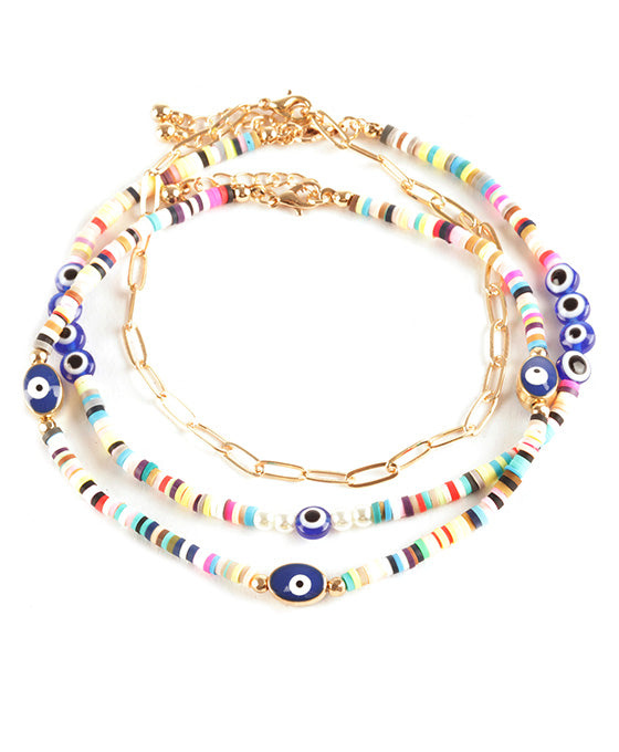 Evil Eye Elastic Anklet