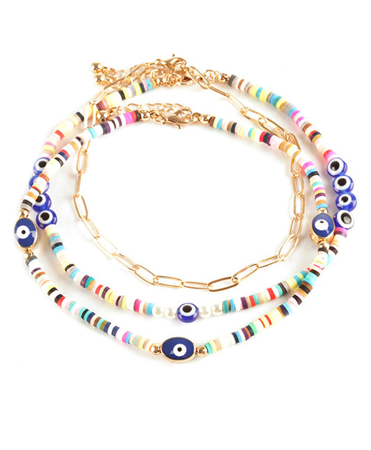 Evil Eye Elastic Anklet