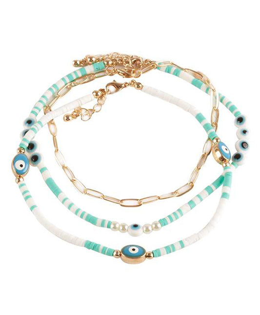 Evil Eye Elastic Anklet