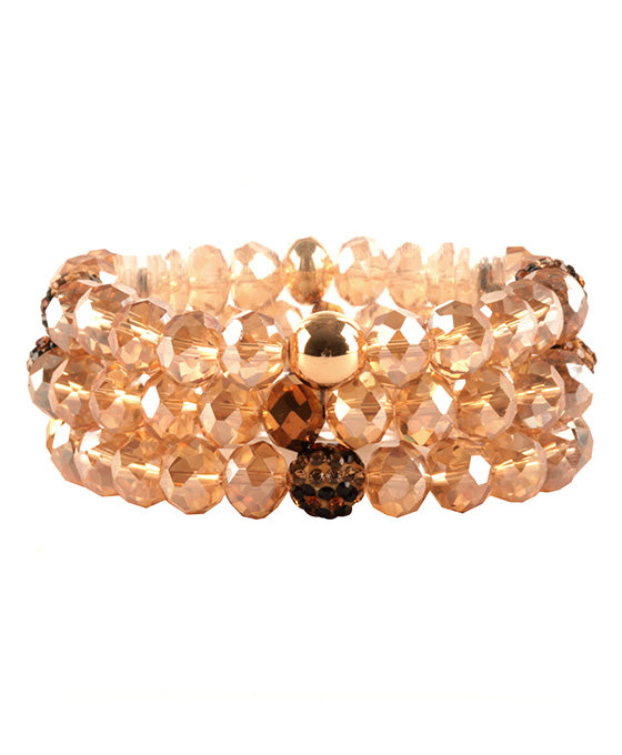 Paveball Glass Bead Elastic Bracelet