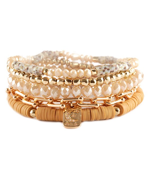 Fimo Glass Bead Elastic Bracelet