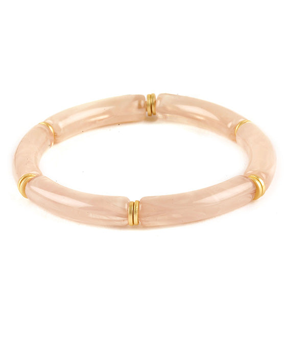 Acetate Pipe Metal Bracelet