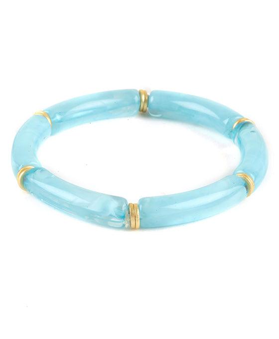 Acetate Pipe Metal Bracelet