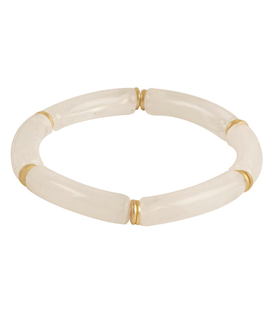 Acetate Pipe Metal Bracelet