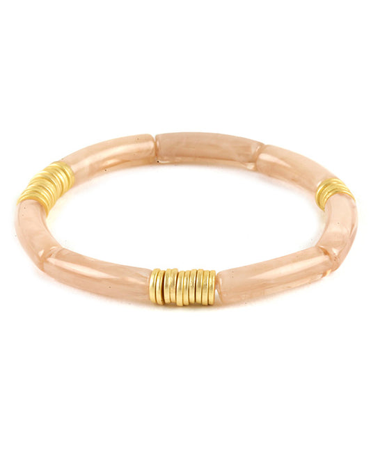 Acetate Pipe & Metal Bracelet