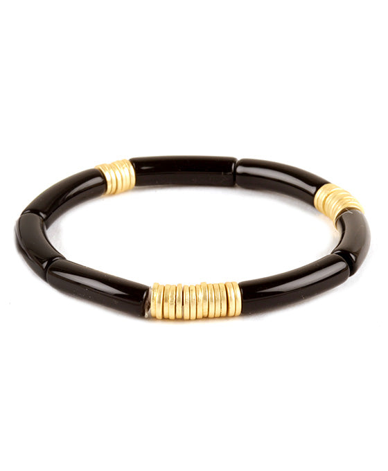 Acetate Pipe & Metal Bracelet