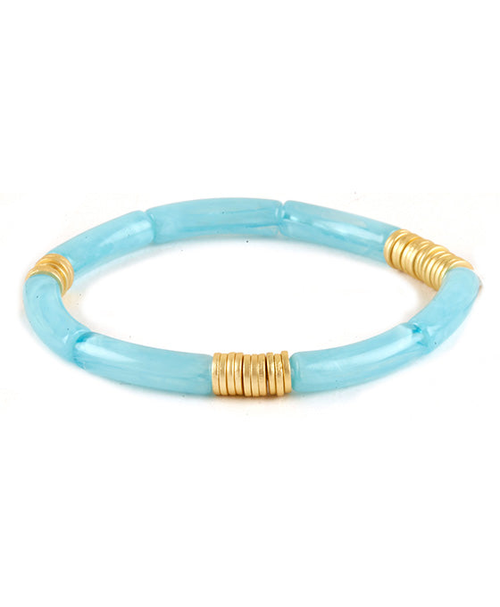 Acetate Pipe & Metal Bracelet