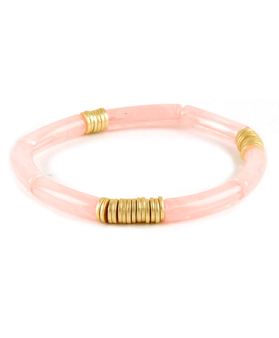 Acetate Pipe & Metal Bracelet