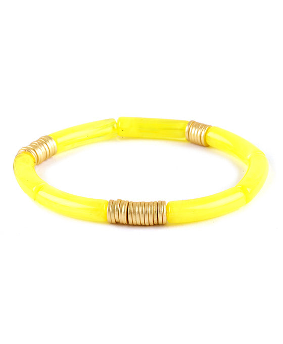 Acetate Pipe & Metal Bracelet