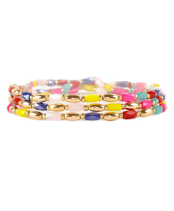 Glass & Seed Bead Multi Stackable Bracelet