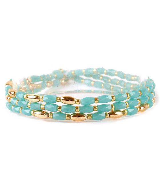 Glass & Seed Bead Multi Stackable Bracelet