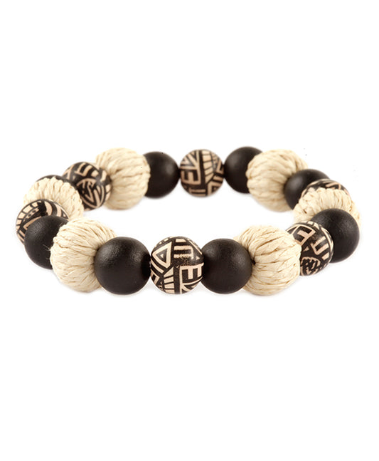 Ratan Aztec Elastic Bracelet