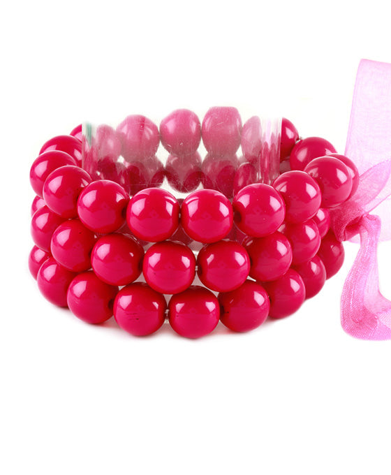Acrylic Bead Multi Stackable Elastic Bracelet