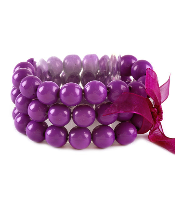Acrylic Bead Multi Stackable Elastic Bracelet