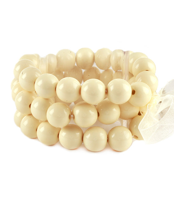 Acrylic Bead Multi Stackable Elastic Bracelet