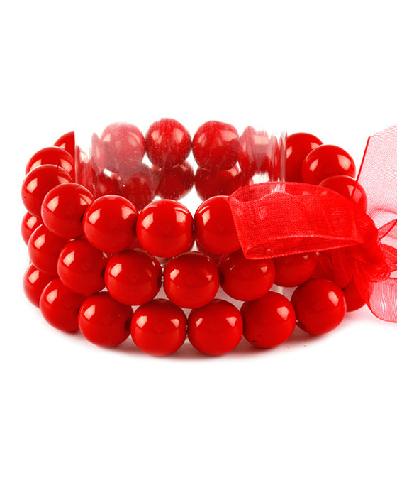 Acrylic Bead Multi Stackable Elastic Bracelet