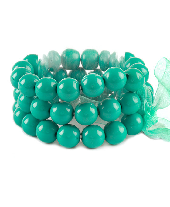 Acrylic Bead Multi Stackable Elastic Bracelet
