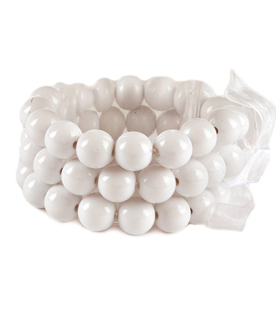 Acrylic Bead Multi Stackable Elastic Bracelet