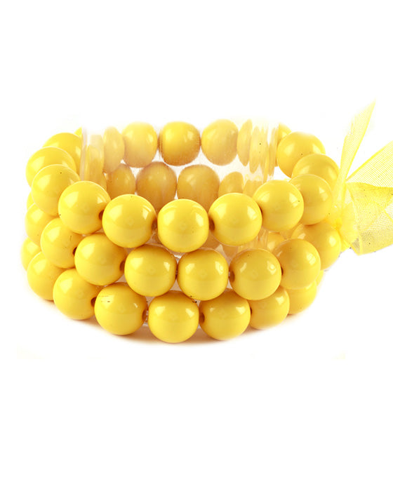 Acrylic Bead Multi Stackable Elastic Bracelet