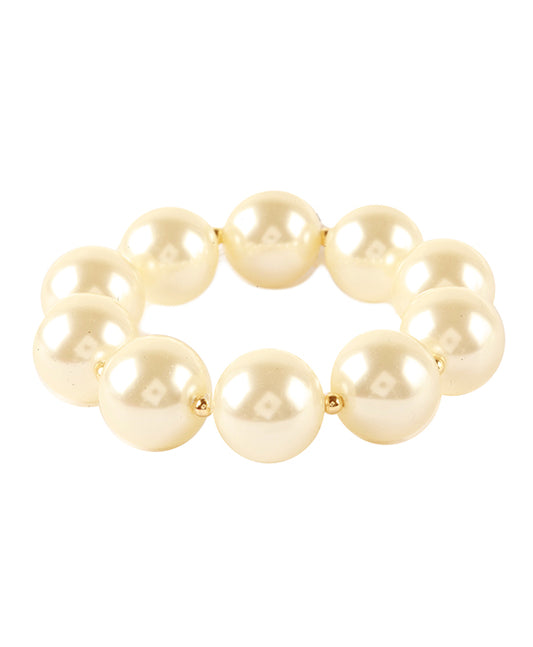 Plastic Pearl Elastic Bracelet