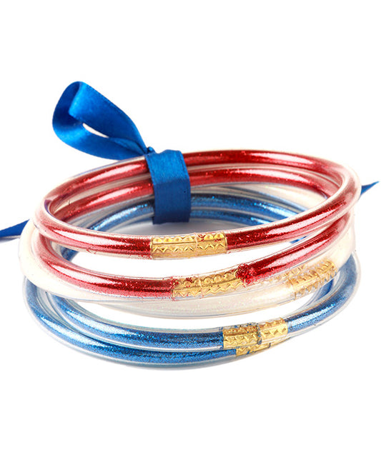 Plastic Tube Glitter Stackable Bracelet