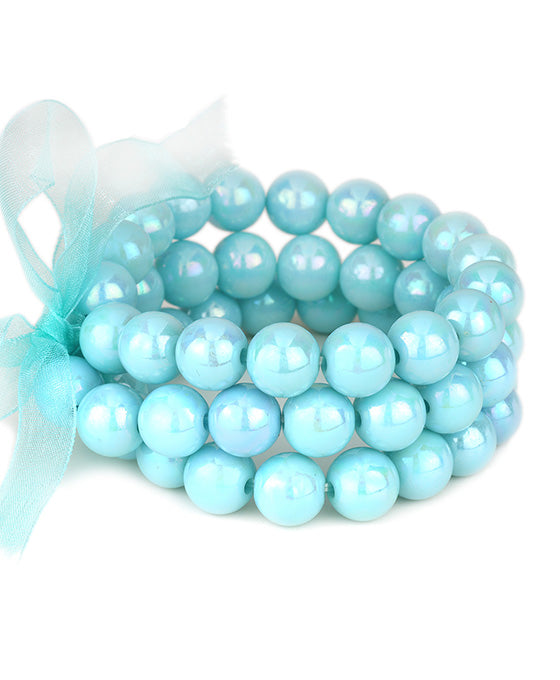 Bead AB Coating Multi Stackable Bracelet