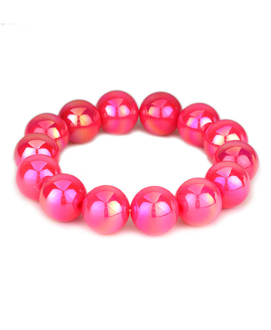 Bead AB Coating Elastic Bracelet