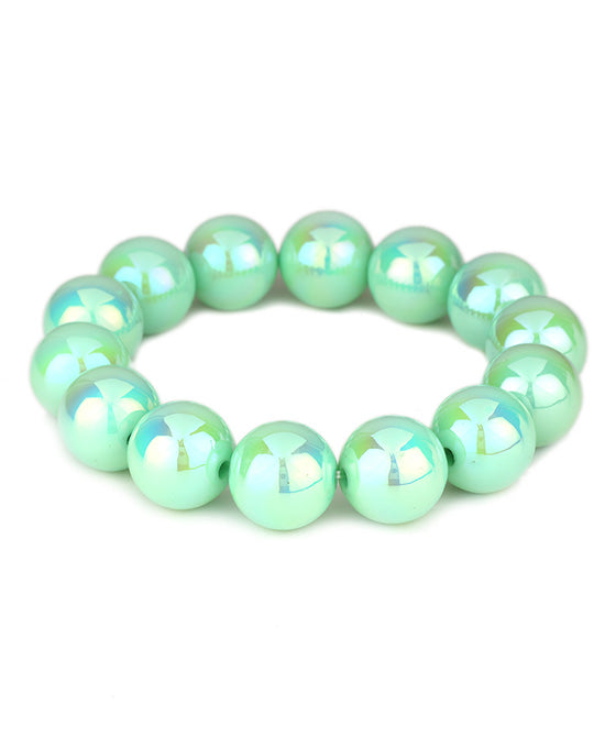 Bead AB Coating Elastic Bracelet