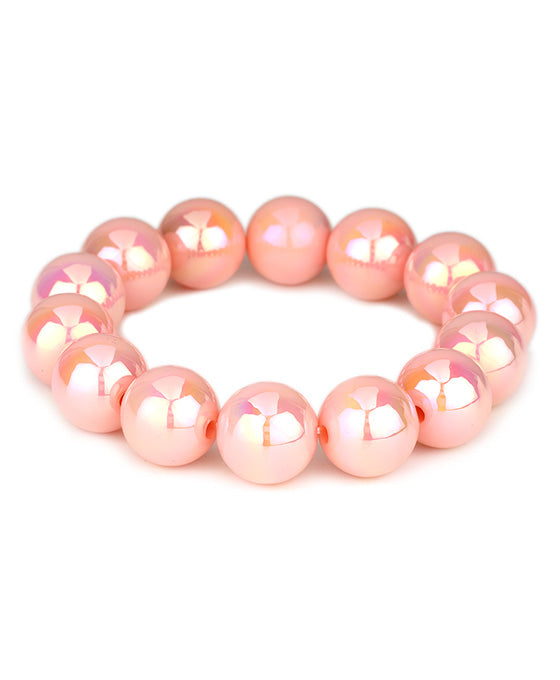 Bead AB Coating Elastic Bracelet