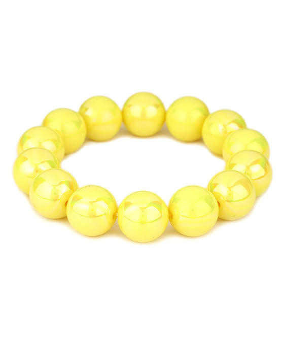 Bead AB Coating Elastic Bracelet