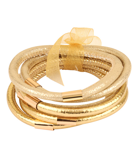 Plastic Tube & Leater Bracelet