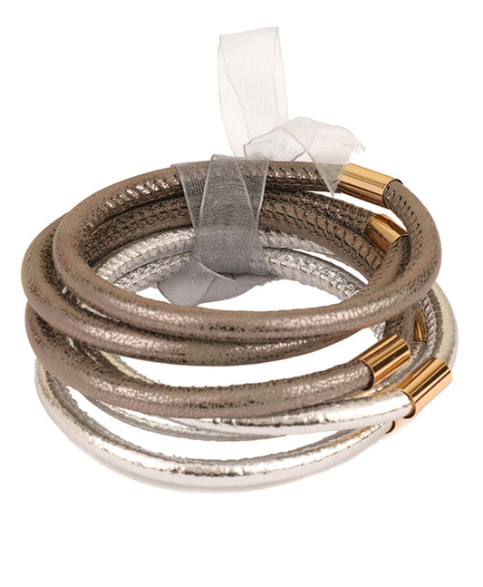 Plastic Tube & Leater Bracelet
