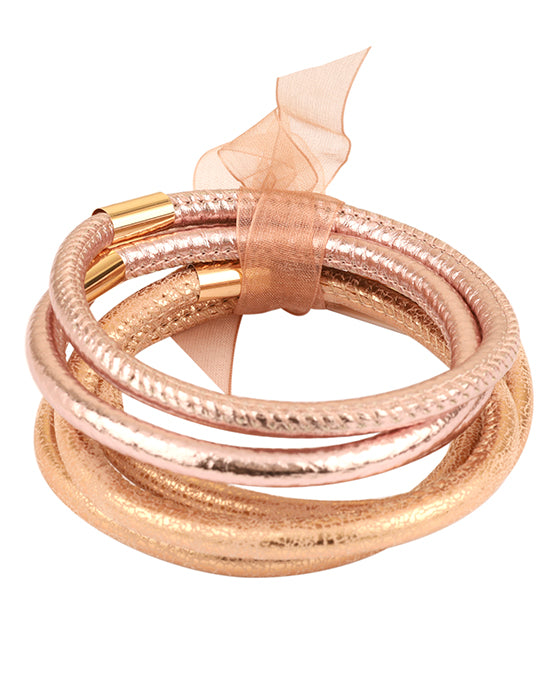 Plastic Tube & Leater Bracelet
