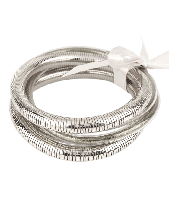 Plastic Tube Glitter Herringbone Bracelet