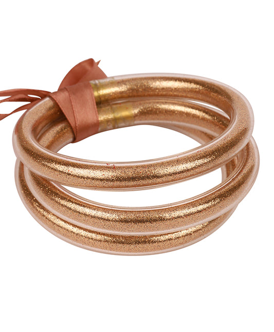 Plastic Tube Glitter Multi Stackable Bracelet