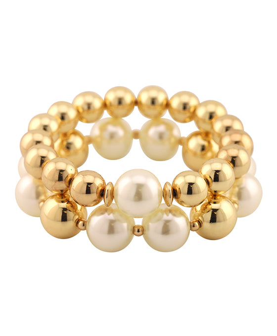 Pearl CCB Multi Stackable Bracelet