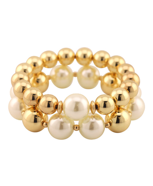 Pearl CCB Multi Stackable Bracelet